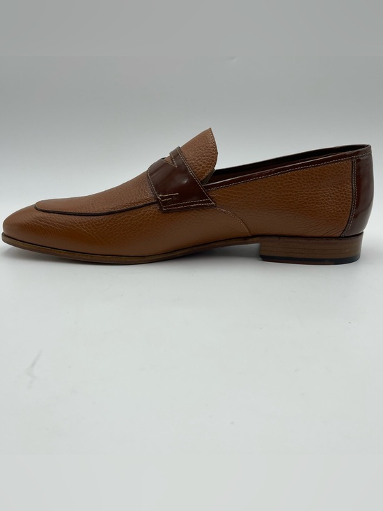 Mezlan SZ 14M Camel Tonal Contrast Pebble Leather Classic Penny Loafer-MSRP $425 main image 12